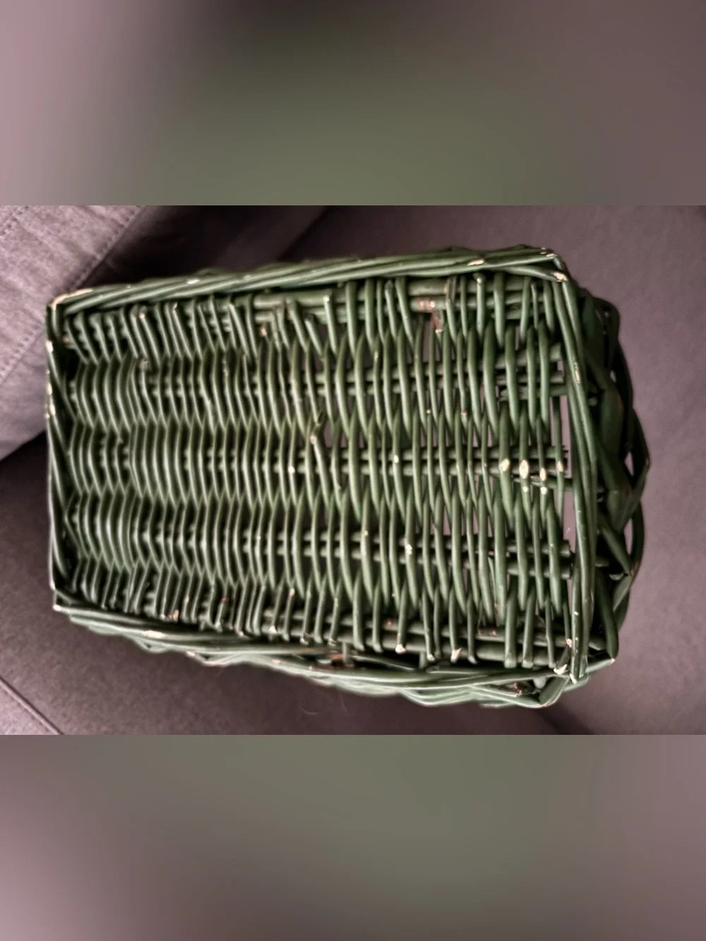 Home basket green sturdy 16” x 14” x 16” high